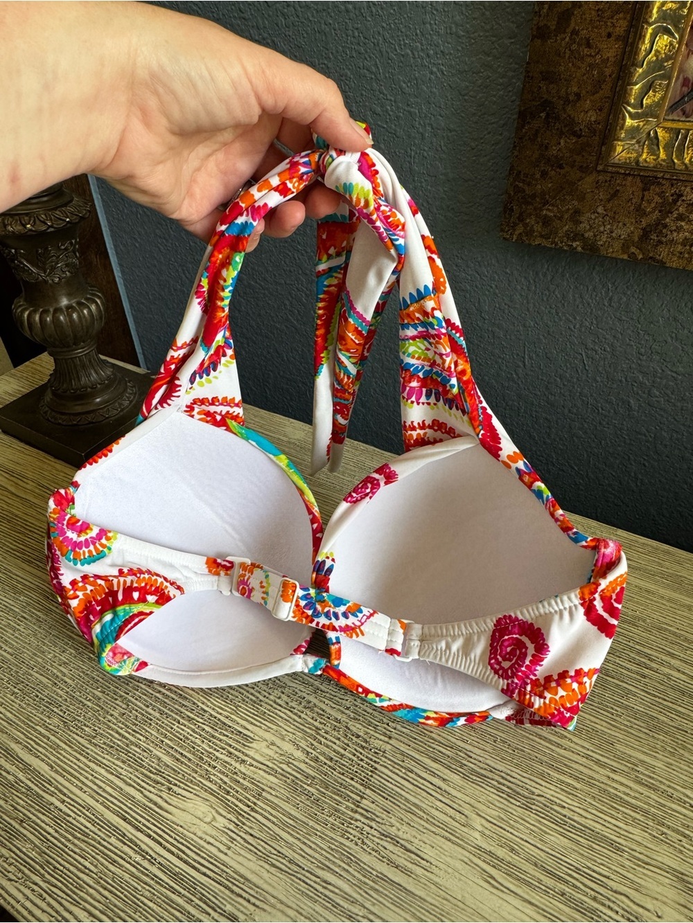 VENUS White Bikini with Multicolor Swirl Print - Picture 3 of 7